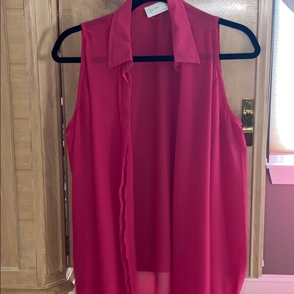 Long sleeve with open shoulders button up